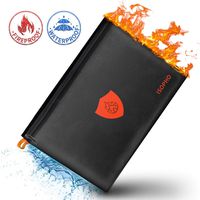 Fireproof Document Bags 15''×11'' Upgraded Fireproof and Water Resistant Safe Pouch with Waterproof Zipper for A4 Documents, Money, Jewelry, and Passport - ISOPHO