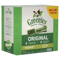 GREENIES Original TEENIE Dental Dog Treats, 36 oz. Pack (130 Treats)