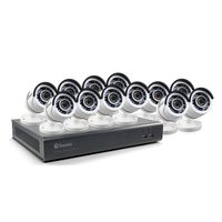 Swann SWDVK-1645912-US 16 Channel HD 1080p CCTV Security System Kit DVR & 12 1080p Bullet Cameras ...