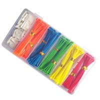 Puncia 4 in DIY Mini Nylon Zip Ties 4in Cable Ties Wire Tap Mount Wire Organizer For Home Tools Garden Tools 5 Color 5X80=400 PC + 25 PC 3M Mount