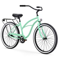 sixthreezero Around The Block Women's Single-Speed Beach Cruiser Bicycle, 24" Wheels, Mint Green with Black Seat and Grips