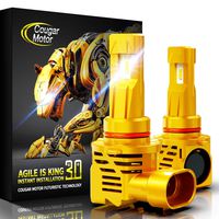 Cougar Motor Wireless 9006 HB4 LED Headlight Bulb, 10000Lm 6500K Slim All-in-One Conversion Kit - Cool White