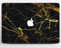Modo Design Black Gold Marble Case MacBook Pro 15 NEWEST Release 2017 & 2016 A1707 with Touch Bar Case Granite Pattern Black Marble Macbook 15 Cover Marble Macbook Pro 15 Laptop Case MA2207