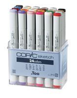 Copic Markers SB24 24-Piece Sketch Set, Basic