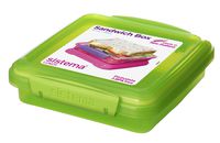 Sistema Lunch Collection Sandwich Box Food Storage Container, 15.2 Ounce/1.9 Cup, Assorted Colors