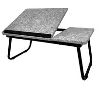Folding Laptop Lap Desk - Wooden Work Table and Stand for Couch, Bed and Sofa Computer Use - Folding Legs, Adjustable Tilt - Use as Reading and Breakfast Tray - by Designstyles (Gray Felt)
