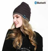 Make Your Life Bluetooth Beanie Music Gift Hat Cap with Removable Wireless Headset Headphone Earphone Speaker Mic for Outdoor Skiing Snowboard Running Music Tech Birthday Valentine's Gift (Brown)