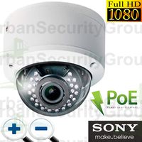 USG Business Grade 2MP 1080P IP PoE Dome Security Camera with Bracket & Deep Base : 2.8-12mm Varifocal Lens, 30x IR LEDs, IR-Cut, ONVIF, WDR, Weatherproof, Motion Detection Dome Housing!
