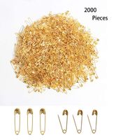 Hapy Shop 2000 Pcs Mini Metal Fastening Safety Pins,Trimming Fastening Clip Button for Garment Hang Tag,Jewelry Accessories,19mm,Gold