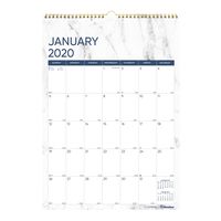 Blueline 2020 Monthly Wall Calendar, 12 x 17 Inches, Marble (C173120-20)