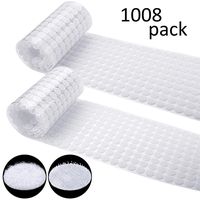 1008pcs 2/5" （10mm）Diameter Sticky Back Coins Hook and Loop Self Adhesive Dots Tapes，White