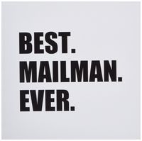 3dRose Best Mailman Ever 6 x 6 Inches Greeting Cards, Set of 12 (gc_185010_2)