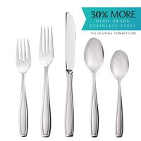 Radley & Stowe 20-Piece Flatware Solid Stainless Steel Silverware Set (Designer Grade with Matte Finish Handle)
