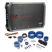 Rockville RXA-F1 1600 Watt Peak/800w RMS 4 Channel Car Stereo Amplifier+Amp Kit