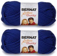 2-Pack - Bernat Softee Chunky Yarn, Royal Blue, Single Ball