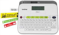 Brother P-touch, PTD400VP, Versatile Label Maker with Carry Case and Adapter, Compact Design, Easy-to-Use Keyboard, Graphical Display, White