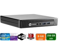 HP EliteDesk 800 G1 Tiny Computer Micro Tower PC, Intel Core i5, 8GB Ram, 256 GB SSD, WiFi,HDMI, Windows 10 Pro (Renewed)