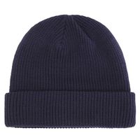 Connectyle Outdoor Classic Bassic Men's Warm Winter Hats Daily Thick Knit Cuff Beanie Cap Navy Blue ,Medium