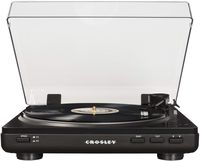 Crosley T400 Fully Automatic 2-Speed Component Turntable with Built-in Preamp, Black