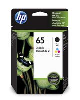 HP 65 | 2 Ink Cartridges | Black, Tri-color | N9K01AN, N9K02AN
