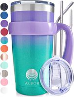 ALBOR Triple Insulated Stainless Steel Tumbler 20 oz Gradient Coffee Travel Mug With Handle