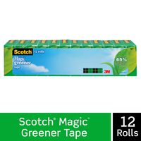 Scotch Brand Magic Greener Tape, Engineered for Office and Home Use, 3/4 x 900 Inches, Boxed, 12 Rolls (812-12P)