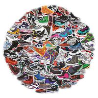 Yubbaex AJ Sneaker Stickers 100 Pcs Jordan Laptop Stickers Pack Cool Vinyl Waterproof Sticker for Pad MacBook Car Snowboard Bicycle Luggage Decal (AJ Sneakers 100 Pcs)