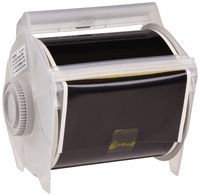 Brady 76647 GlobalMark 100' Length x 4" Width, B-569 Hi-Performance Polyester, Black Tape