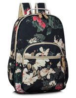 Leaper Retro School Backpack for Girls Travel Bag Bookbag Satchel Greyish-Black