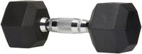 AmazonBasics Rubber Encased Hex Dumbbell Weight - 13.8 x 6.2 x 5 Inches, 35 Pounds