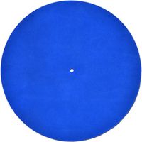 Genuine Leather Turntable Platter Mat - Prussian Blue Suede