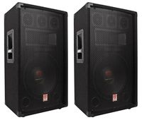 (2) Rockville RSG12.4 12 3-Way 1000 Watt 4-Ohm Passive DJ/Pro Audio PA Speakers