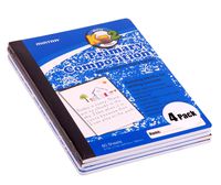 Mintra Office Composition Books, Notebooks, Primary Ruled, Creative, Hardcover, Grade K-2, 4 Pack