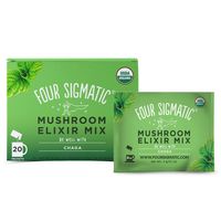 Four Sigmatic Chaga Mushroom Elixir - USDA Organic Chaga Mushroom Powder - Wellness, Immunity - Vegan, Paleo - 20 Count