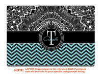 decalrus - Protective Decal for The Lenovo ChromeBook C330 (11.6" Screen) Laptop with Customized Monogram LEchrmbookC330-Monogram34