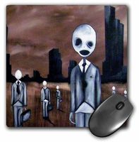 3dRose Creepy Businessmen Mouse Pad (mp_62689_1)