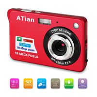 ATian 2.7" LCD HD Digital Camera Amazing Rechargeable Camera 8X Zoom Digital Camera Kids Student Camera Compact Mini Digital Camera Pocket Cameras for Kid/Seniors/Student (Red)