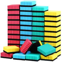 48 Pieces Magnetic Dry Erase Whiteboard Eraser Mini Chalkboard Erasers Felt Whiteboard Eraser for Classroom, Home and Office，4 Colors