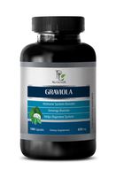 Graviola Leaves Supplement - GRAVIOLA Extract 650 Mg - Yeast Infection - 1 Bottle 100 Capsules