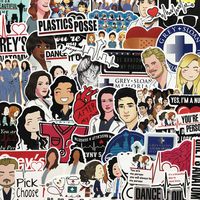 Grey's Anatomy TV Show Stickers Cartoon Laptop Stickers Vinyl Sticker Computer Car Skateboard Motorcycle Bicycle Luggage Guitar Bike Decal 50pcs Pack (Grey's Anatomy)