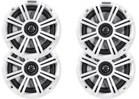 KICKER White OEM Replacement Marine 6.5" Inch 4Ω Coaxial Speaker Bundle - 4 Speakers