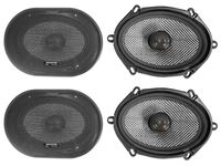 (4) American Bass SQ 5.7 5x7 or 6x8 75w RMS Car Speakers w/Swivel NeoTweeters