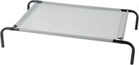 AmazonBasics Medium Elevated Cooling Pet Dog Cot Bed - 43 x 26 x 7.5 Inches, Grey