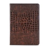 TechCode iPad Case for iPad Pro 9.7, Folio Case Cover Book Stand Premium PU Leather Screen Protector Tablet Cover with Card Slots Sleep Wake Up for Apple iPad Pro 9.7 Inch 2016 Release-Brown