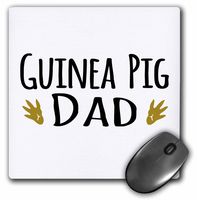 3D Rose"Guinea Pig DadFor Pet OwnersCavy Rodent Family PetsWith Brown Paw PrintsFootprints" Matte Finish Mouse Pad - 8 x 8" - mp_154018_1