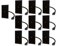 Buyer's Point HDMI Wall Plate [UL Listed] with 6-Inch Pigtail (10, Black)