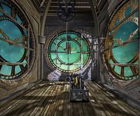 Steampunk Room Photo Backdrop 3D Interior with Clock Vintage Fairy Photography Background for Studio 10x8 ft 2068