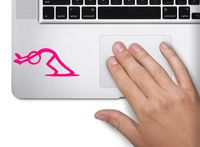 Stickman Pushing Symbol Decal Funny Laptop Skin Macbook Trackpad Keypad Sticker Window