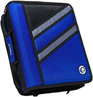 Case-it Z-Binder Two-in-One 1.5-Inch D-Ring Zipper Binders, Blue, Z-176-BLU