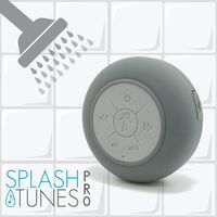 FRESHeTECH Waterproof Bluetooth Shower Speaker Splash Tunes - Portable, Hands Free, Wireless, Water Resistant, Shower Speaker with Built-in Mic and Suction Cup
